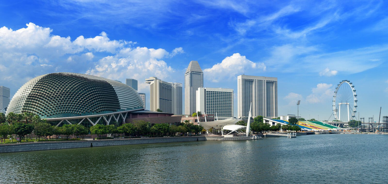 Singapore Skyline At Marina Bay Ecological buildings